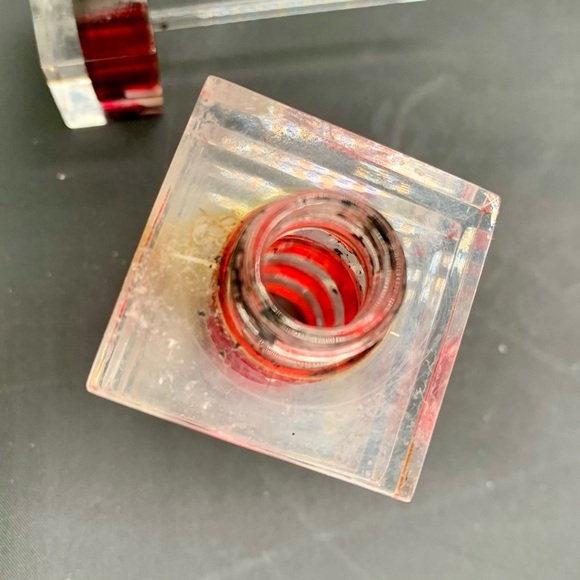 Vintage Lucite/Acrylic Red Perfume Bottle - Picture 6 of 12